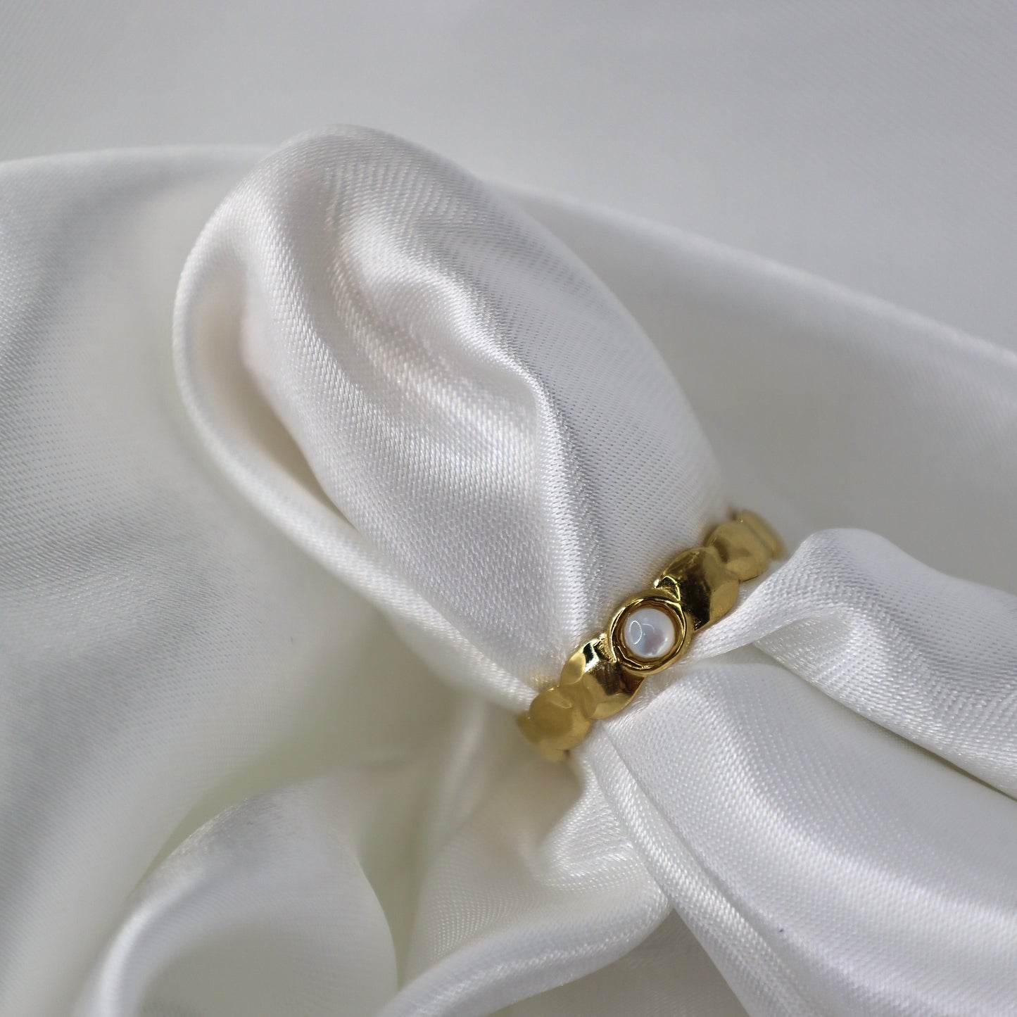 Bague Blanche Or Niha