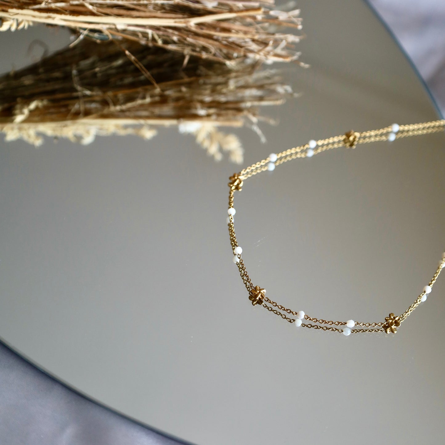 Collier Blanc Or Zaya